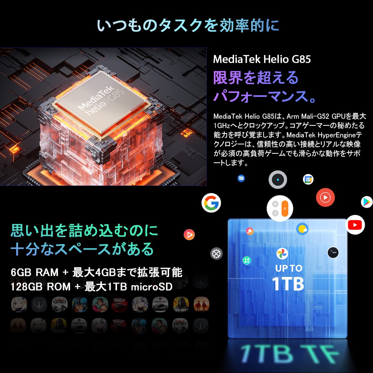 3 新品 Android12 Blackview Tab13 : 10.1インチタブレット 6G(10Gも設定で可能)/128GB (Huawei M5 Lite 10 と比較) Amazon.co.jp: Blackview Tab13 タブレット 10.1インチFHD+