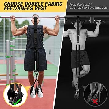 Ayombo Pull Up Assistance Bands, Adjustable Resistance Bands for Pull Up Bar, Heavy Duty Pull Up Assist Workout Equipment with 4 Assistance Bands, Home Gym Strength Training, Exercise Best Partner