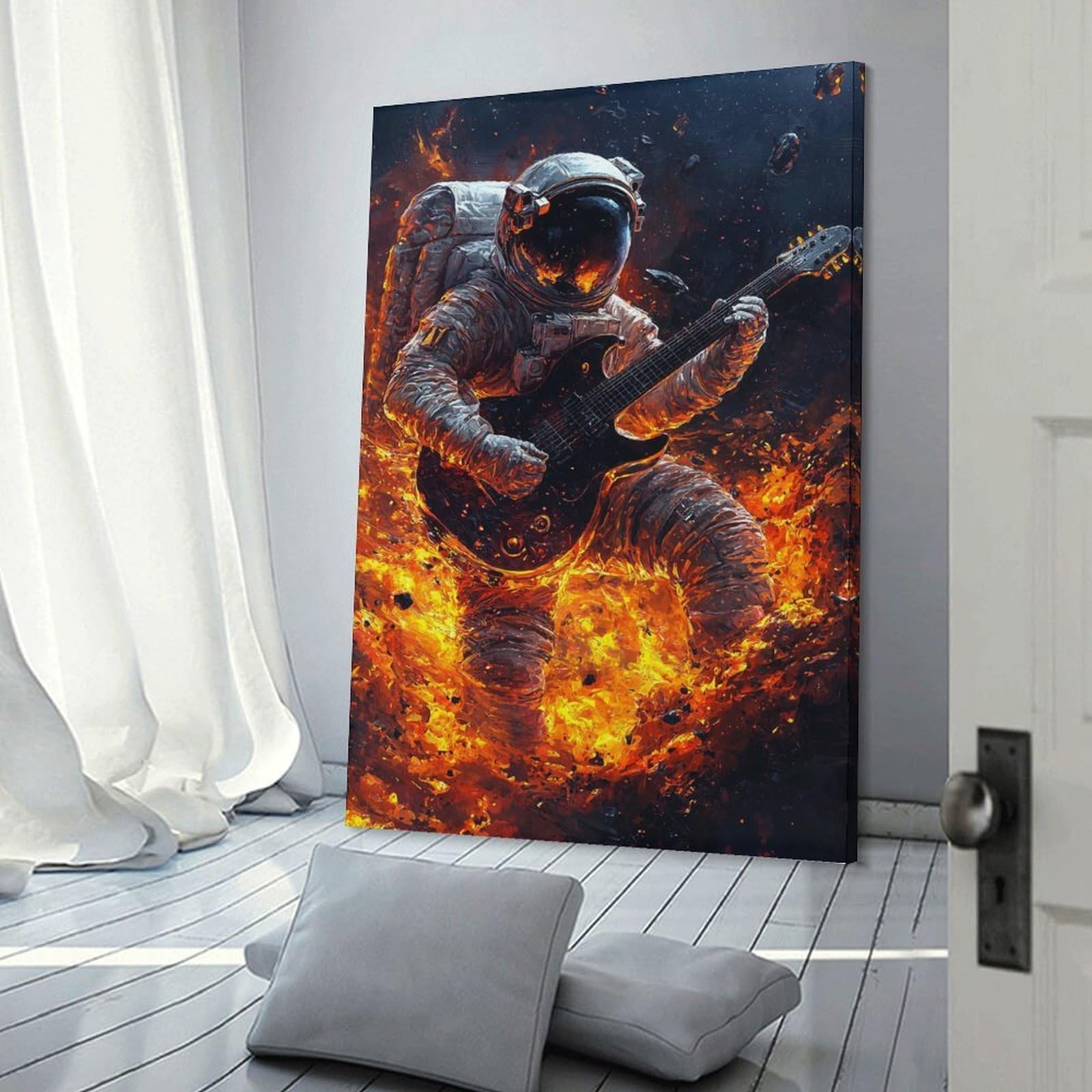 Junmoney Astronaut Rocking Hanging Wall Art, 20x30inch(50x75cm), for New Homes, Bedrooms Or Workspaces, Thoughtful Wall Decor for Art Lovers