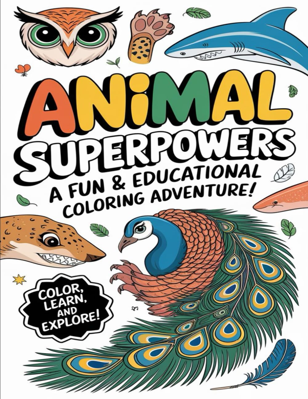 Animal Superpowers: A Fun & Educational Coloring Adventure!: Discover 22 incredible animals with amazing abilities – Color, Learn, and Explore!