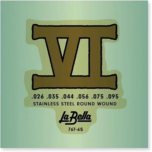 La Bella 767-6S Bass VI Strings - Stainless Roundwound