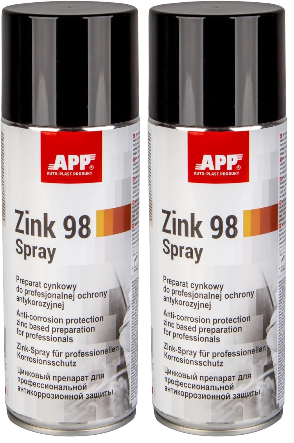 Bombe peinture antirouille métal gris foncé APP Zink 98 spray de zinc soudure par points