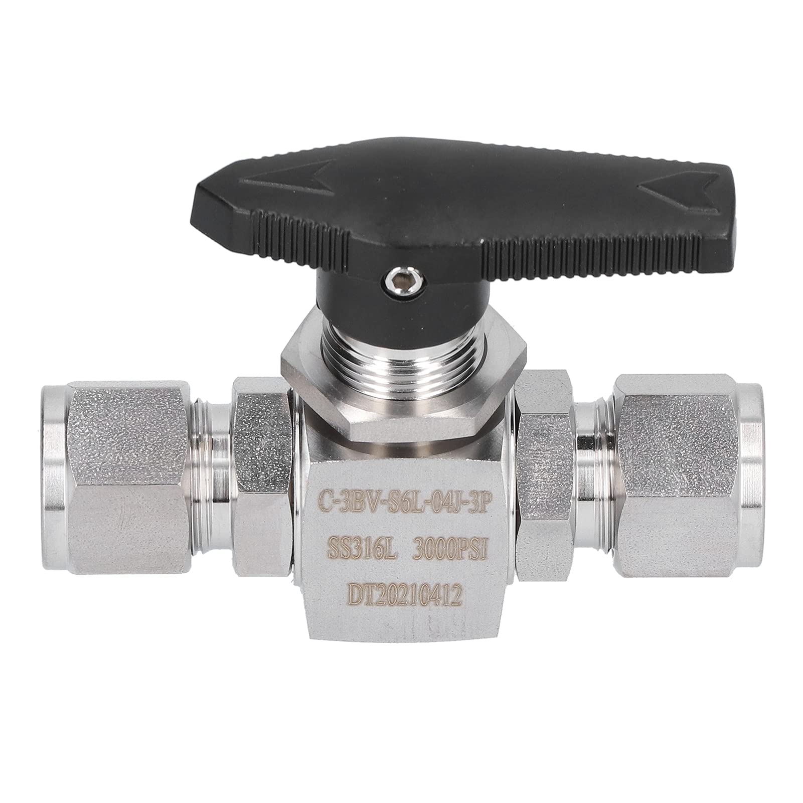 Válvula de Bola de Acero Inoxidable de 1/2 pulg. Dispositivo de Control de Fluido Directo para Uso Industrial