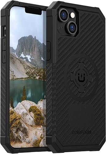 Miniatura 10 de Rokform - Funda para iPhone 15, serie Crystal, funda magnética transparente para iPhone 15 con bloqueo giratorio RokLock, armadura delgada probada