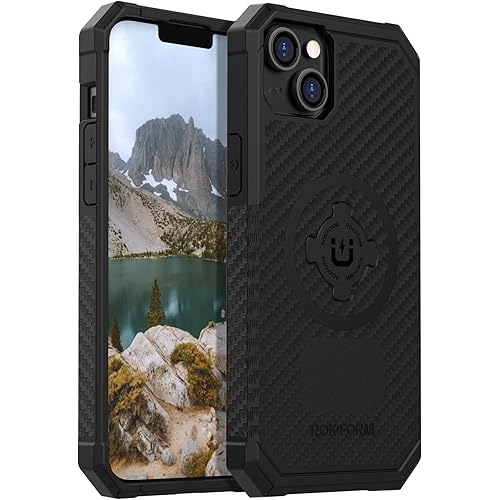 Rokform - iPhone 14 Plus Case, Rugged Series, Dual Magnetic, iPhone Cover with RokLock Twist Lock, Protective Apple Gear, Drop Tested Armor (Black)