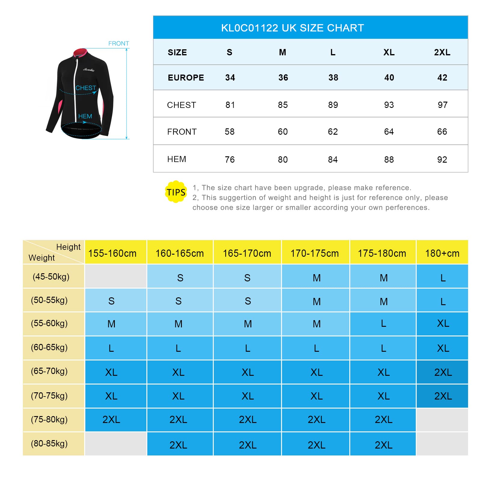 Santic Chaquetas Ciclismo Mujer Chaquetas Running Polar Invierno Manga Larga Cortavientos Maillots Jersey Térmico Negro Rosa