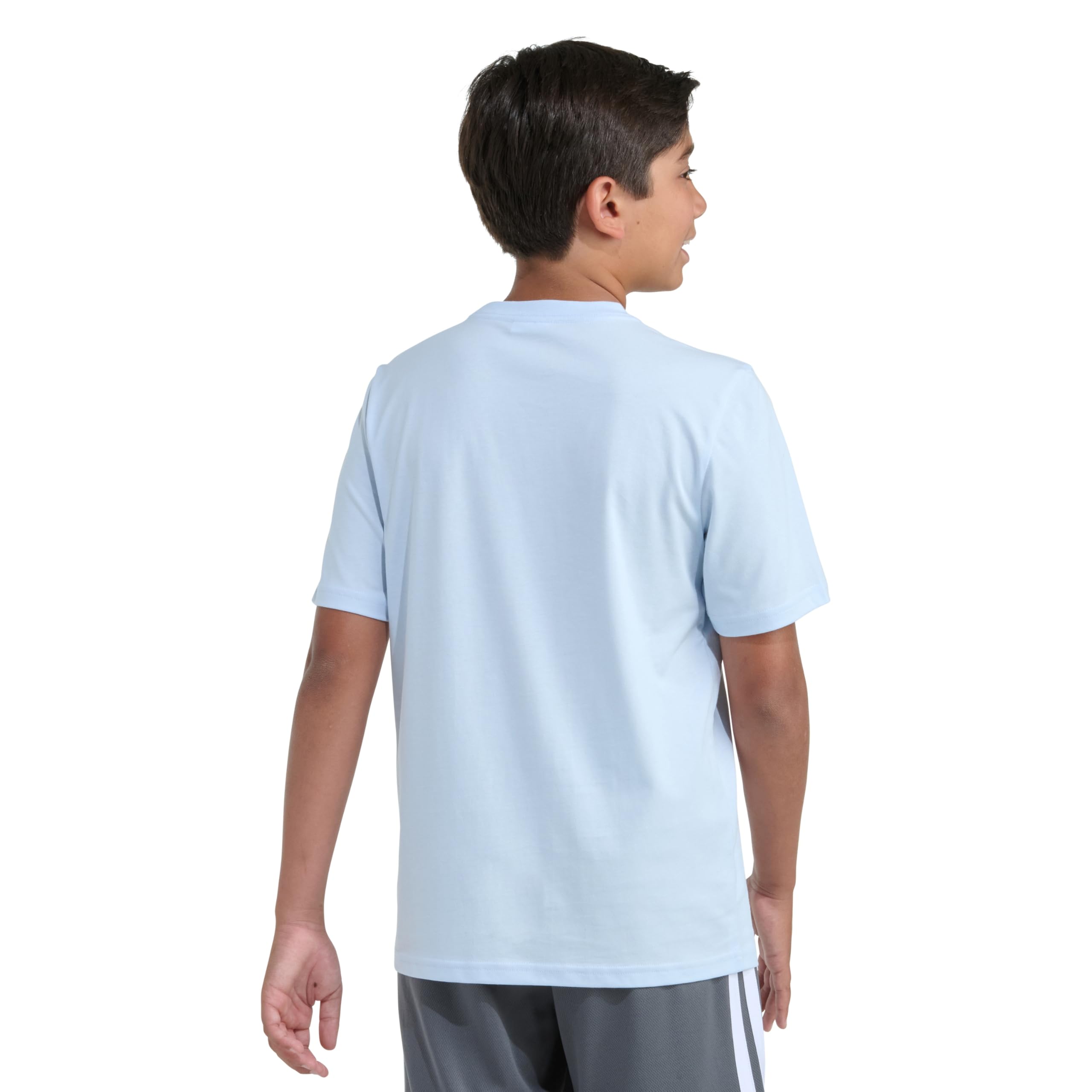 adidas Jungen Short Sleeve T-Shirt Large Sports Logo Tee Kurzarm-T-Shirt mit großem Sport-Logo