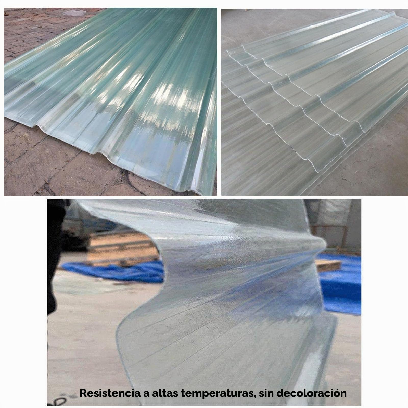 Planchas Transparentes Tejados,1mm Hojas de Techo Corrugado,Placa Ondulada FRP para Exteriores,Placa de Iluminación Natural de Fibra de Vidrio,Chapa Tejado o Pared (0.9×1.4m/35×55in,1pcs)