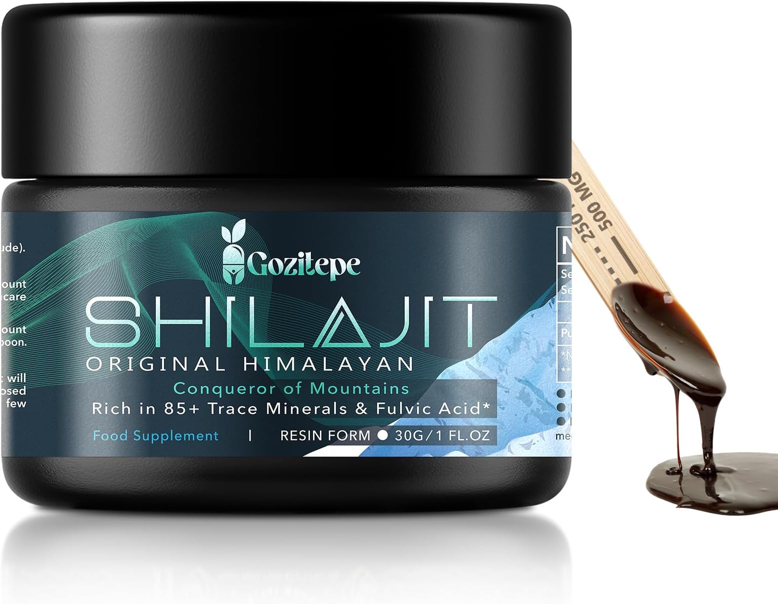 Shilajit High Potency Purified Himalayan Shilajit Resin with Fulvic Acid, Trace Minerals & Humic Acid, Vegan, Replenish Energy and Immune Support (Pack of 1)