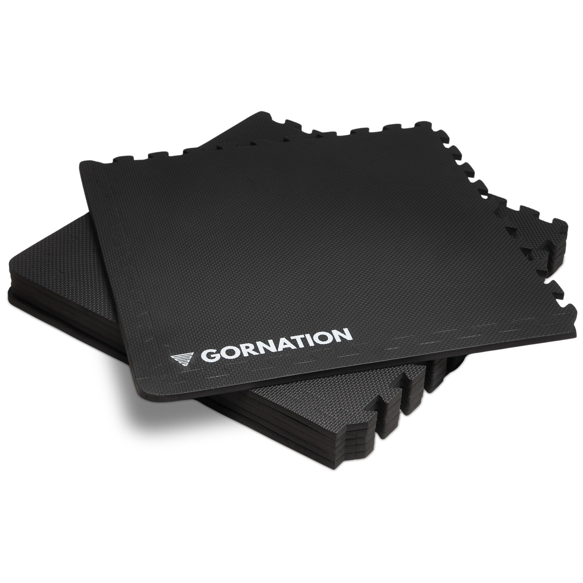 GORNATION Esterilla protectora de suelo antideslizante para fitness, alfombrilla de goma diseño rompecabezas para gimnasio en casa