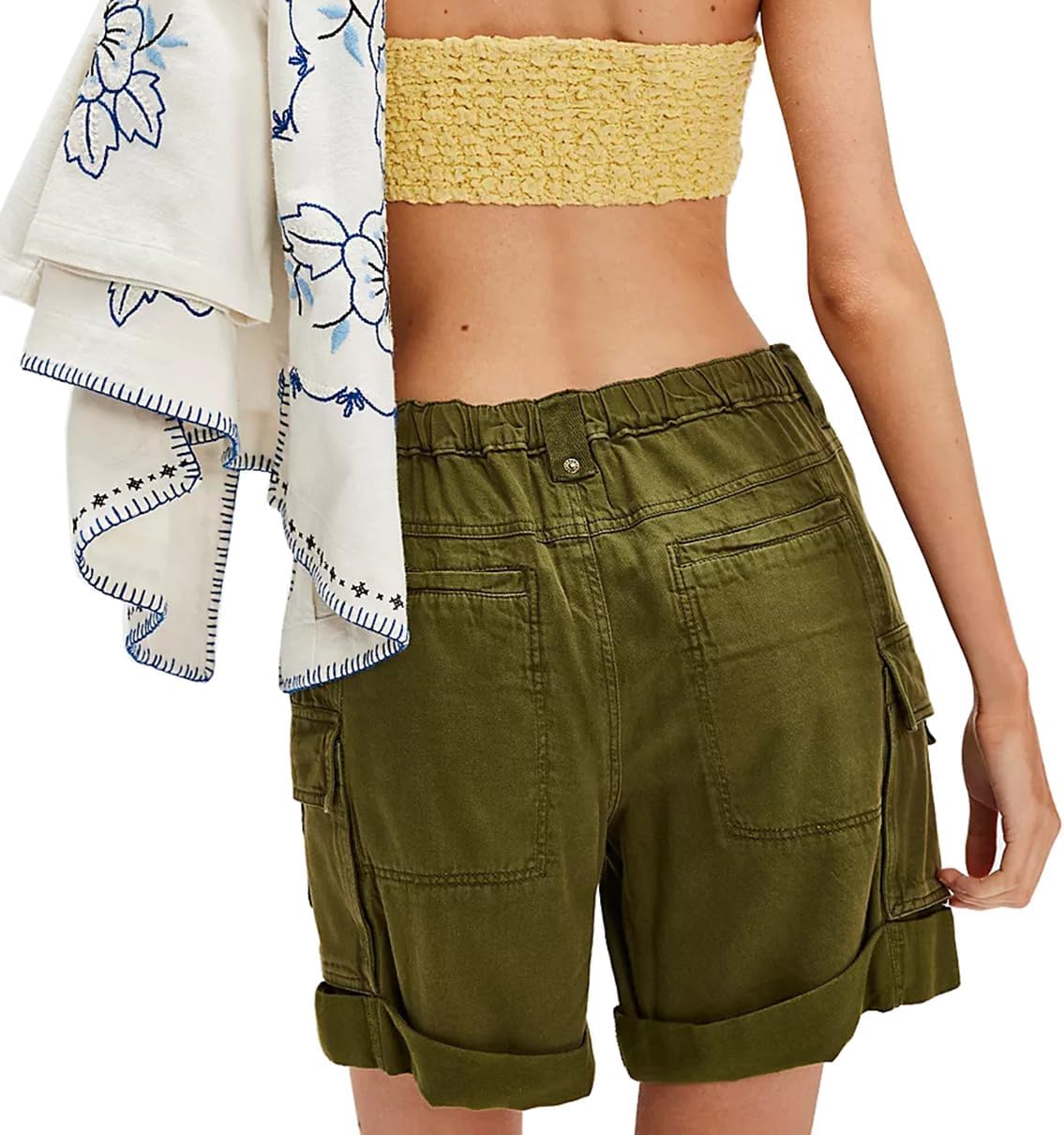 Women's Baggy Vintage Denim Shorts Summer Casual Mid Rise Loose Fit Cuffed Hem Jean Shorts with Belt