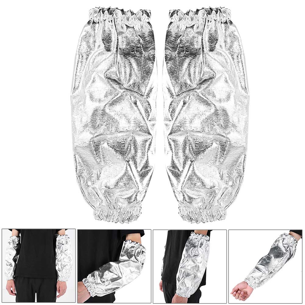 1000-Grad-Hitze, Folie, Feuerfeste, überärmelige Aluminium-Armschutz-Schutzhandschuhe