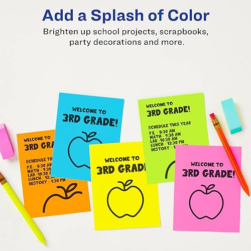 Miniatura 4 de Avery Tarjetas postales en blanco imprimibles, 4.25 x 5.5 pulgadas, colores brillantes surtidos, 100 tarjetas personalizables (35704)