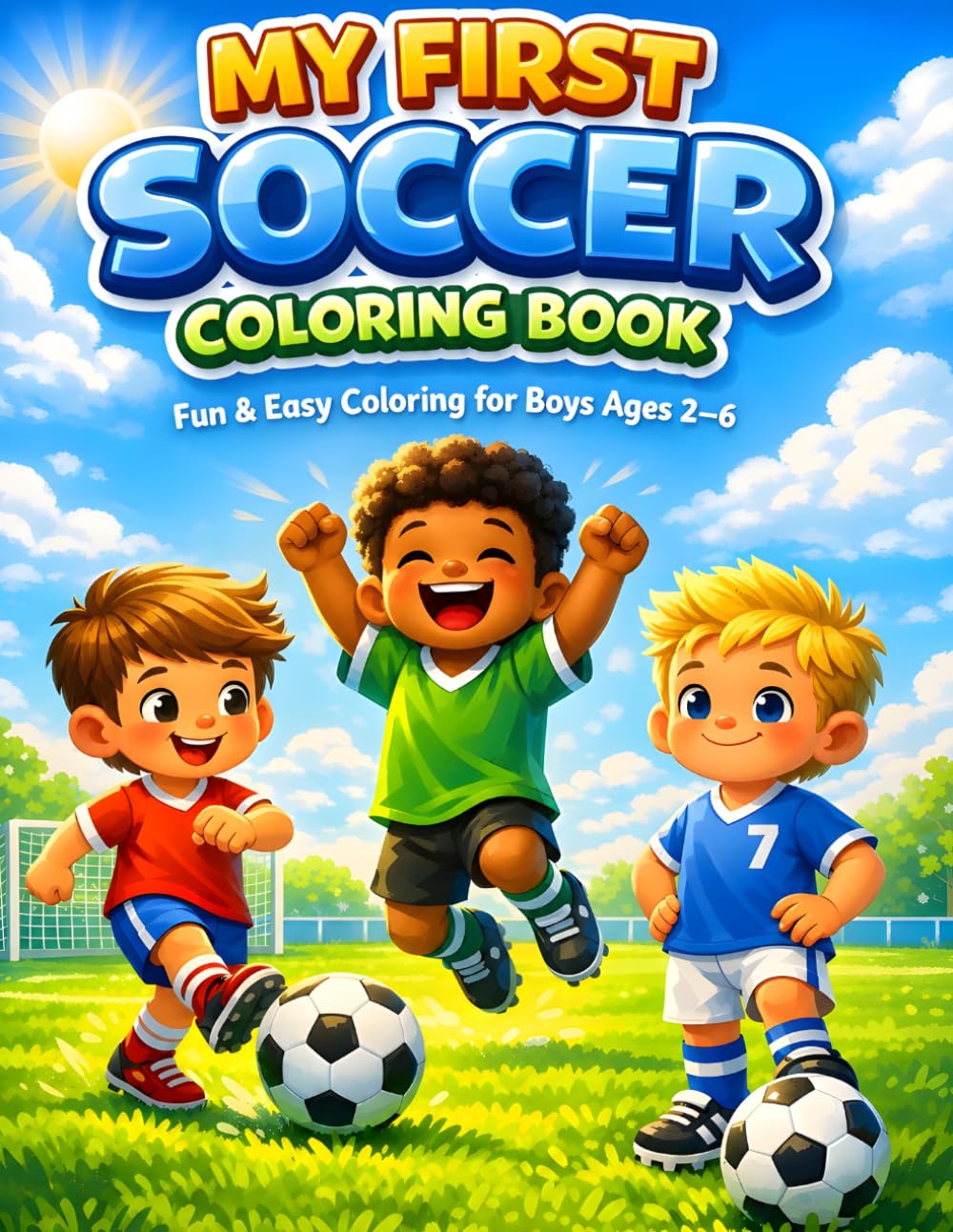 My First Soccer Coloring Book: Fun & Easy Coloring for Boys Ages 2–6