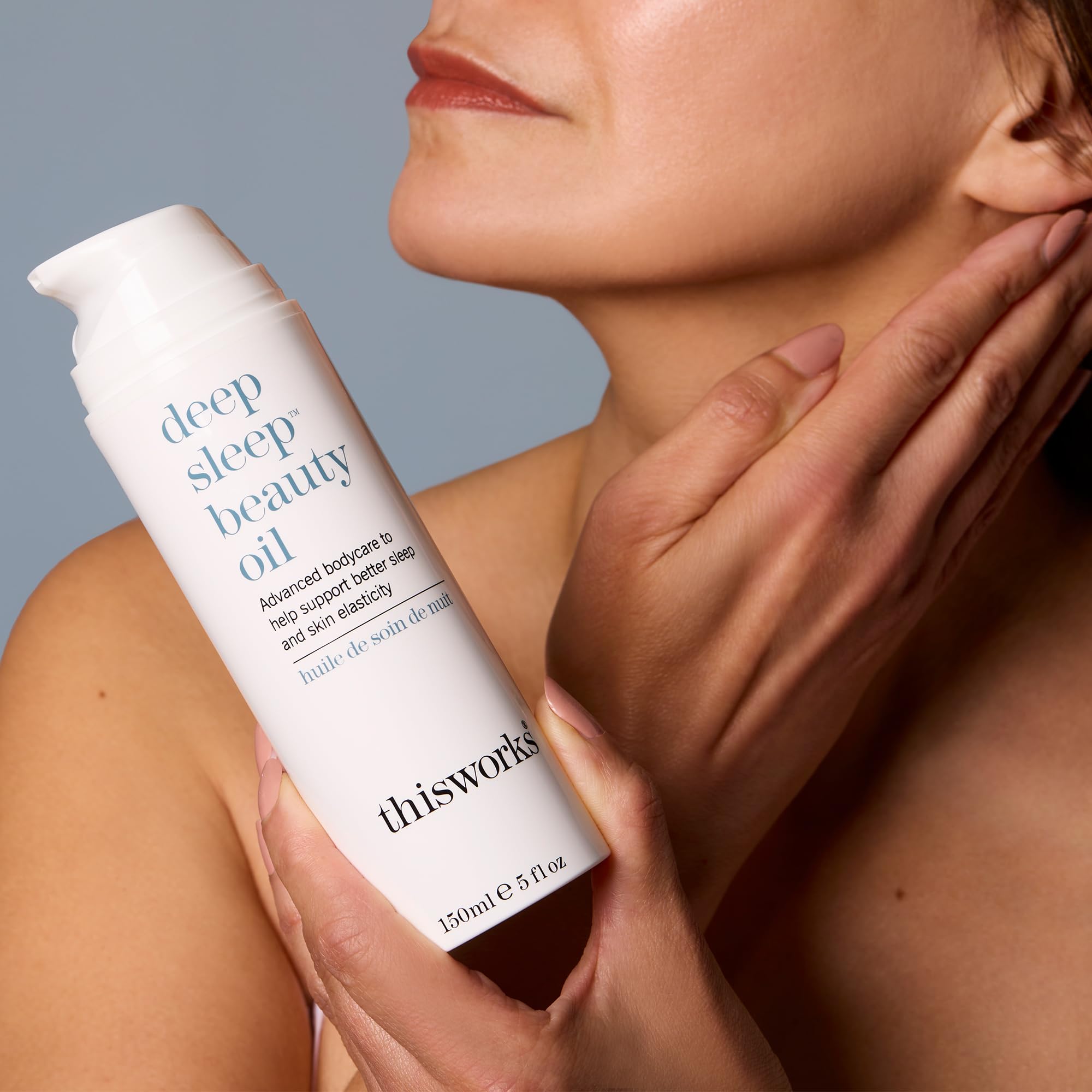 This Works Deep Sleep Beauty Oil 150 ml, aceite facial y corporal hidratante con lavanda, manzanilla y vetivert