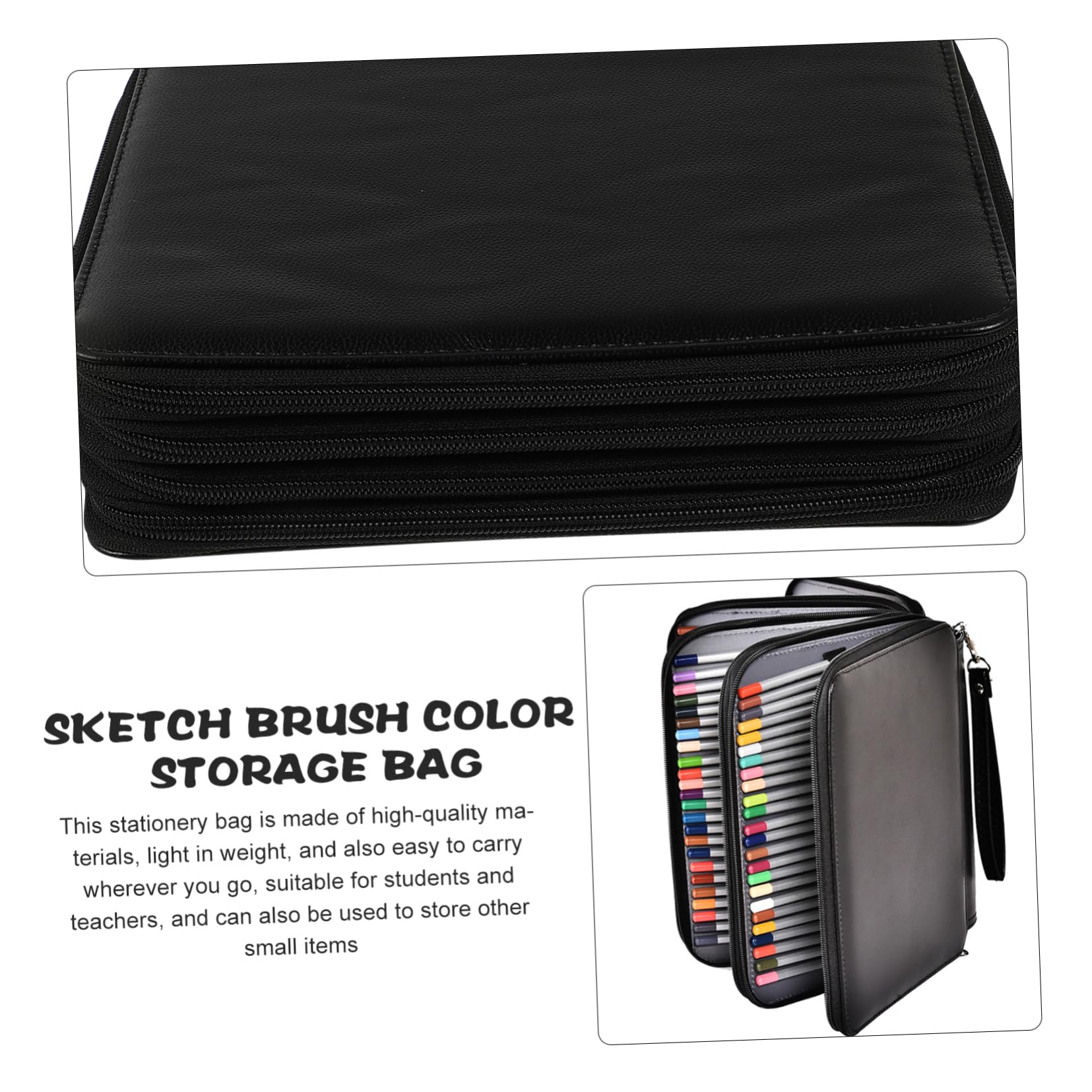 Borsa Porta Matite Artistica Multifunzione Con Design Scomparti Per Cancelleria e Strumenti Di Disegno Alta Capacità e Stile Elegante