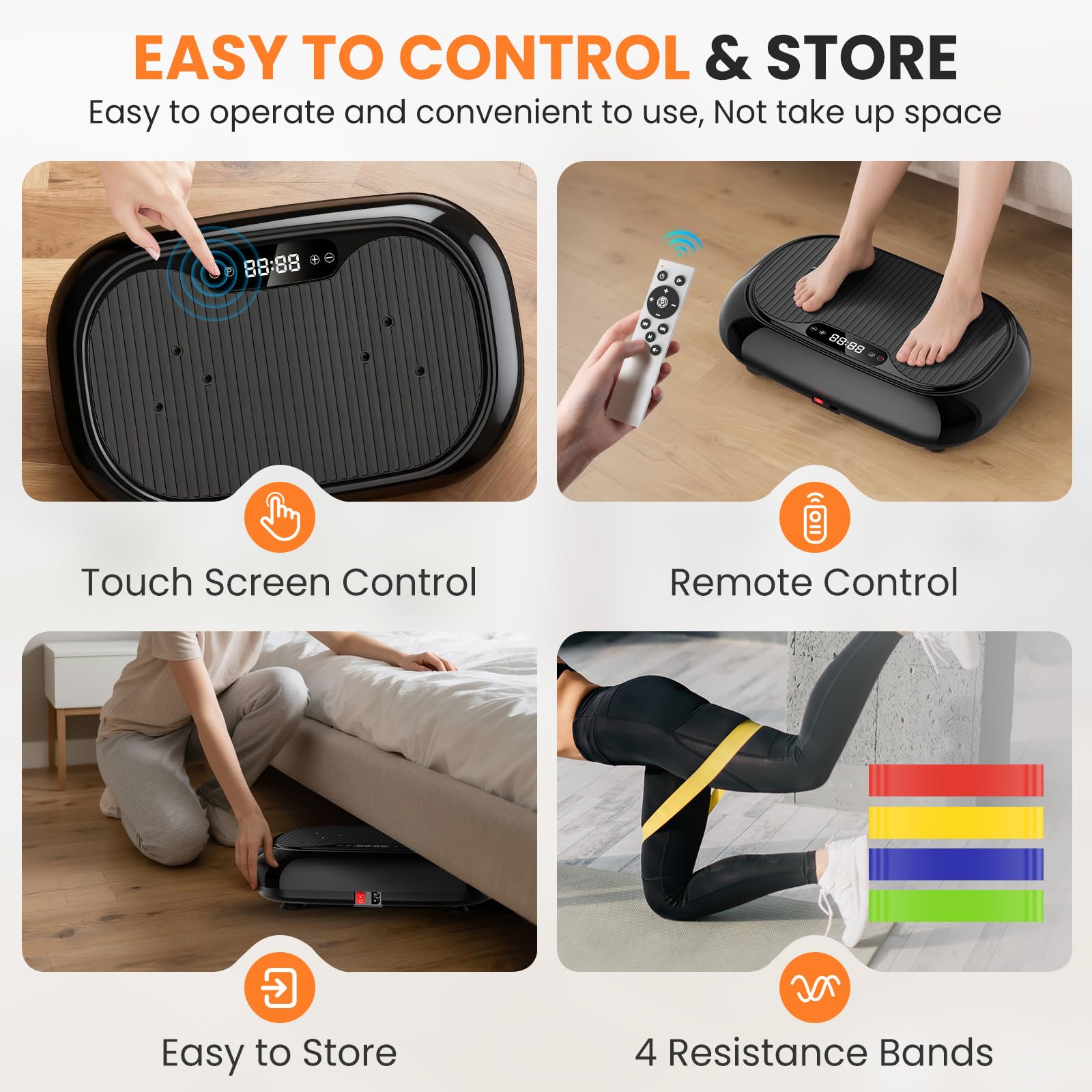 Pedana Vibrante, Pedana Vibrante Dimagrante 120 Livelli e 9 Modalità Automatiche Bluetooth per Circolazione Sanguigna e Alleviare Dolore, Piattaforma Vibrante per Fitness e Allenamento a Casa