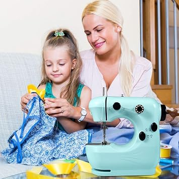 Sewing Machine, For Beginners, Popular, Made in Japan, Everyday Sewing, Electronic Sewing Machine, Hand Sewing Machine Lock, Compact Sewing Machine, Convenient, Small, Popular, Home Mini, Cyan,