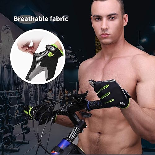 Miniatura 5 de Guantes de entrenamiento para hombres y mujeres, guantes de levantamiento de pesas transpirables, guantes de gimnasio cómodos para ejercicio
