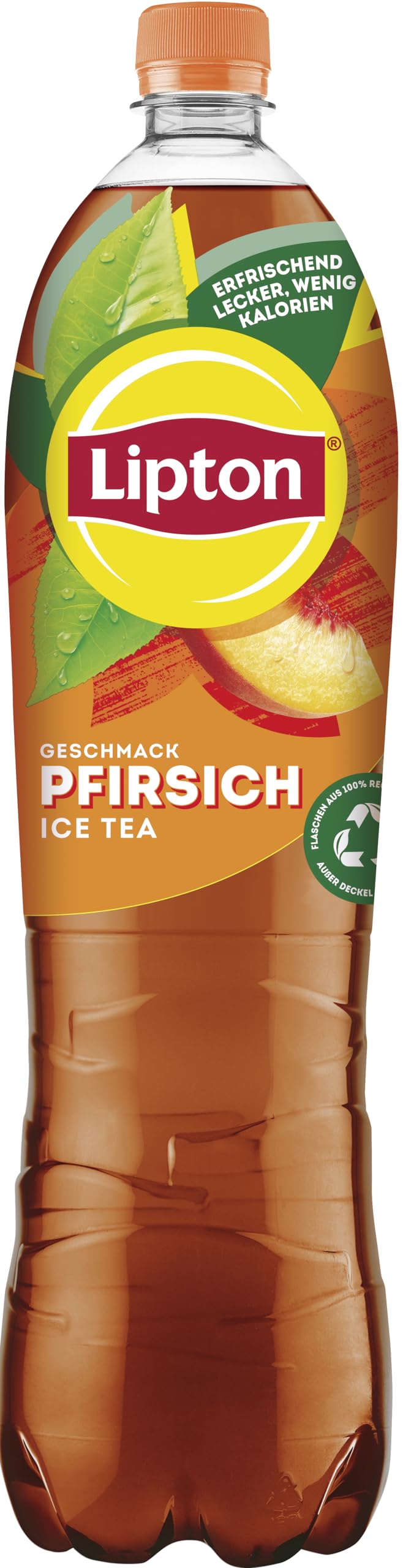 LIPTON ICE TEA Peach, Eistee mit Pfirsich Geschmack, EINWEG (6 x 1.5L)