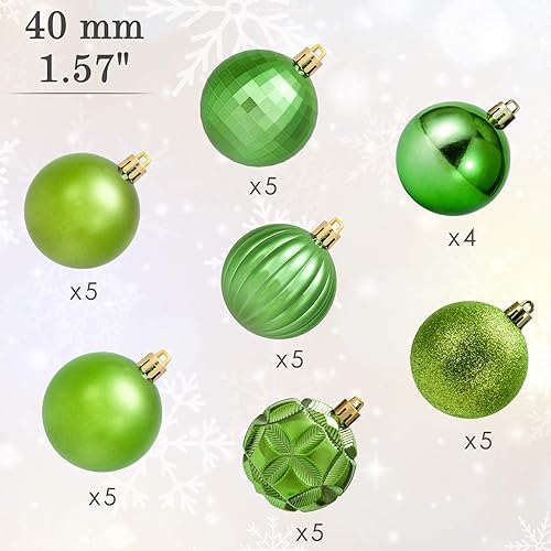 Miniatura 152 de AMS 2.36''/60mm 34ct Christmas Ball Large Ornaments Party Decorations Shatterproof Festival Pendant Hangings for Xmas Tree Decor (60mm, Purple)