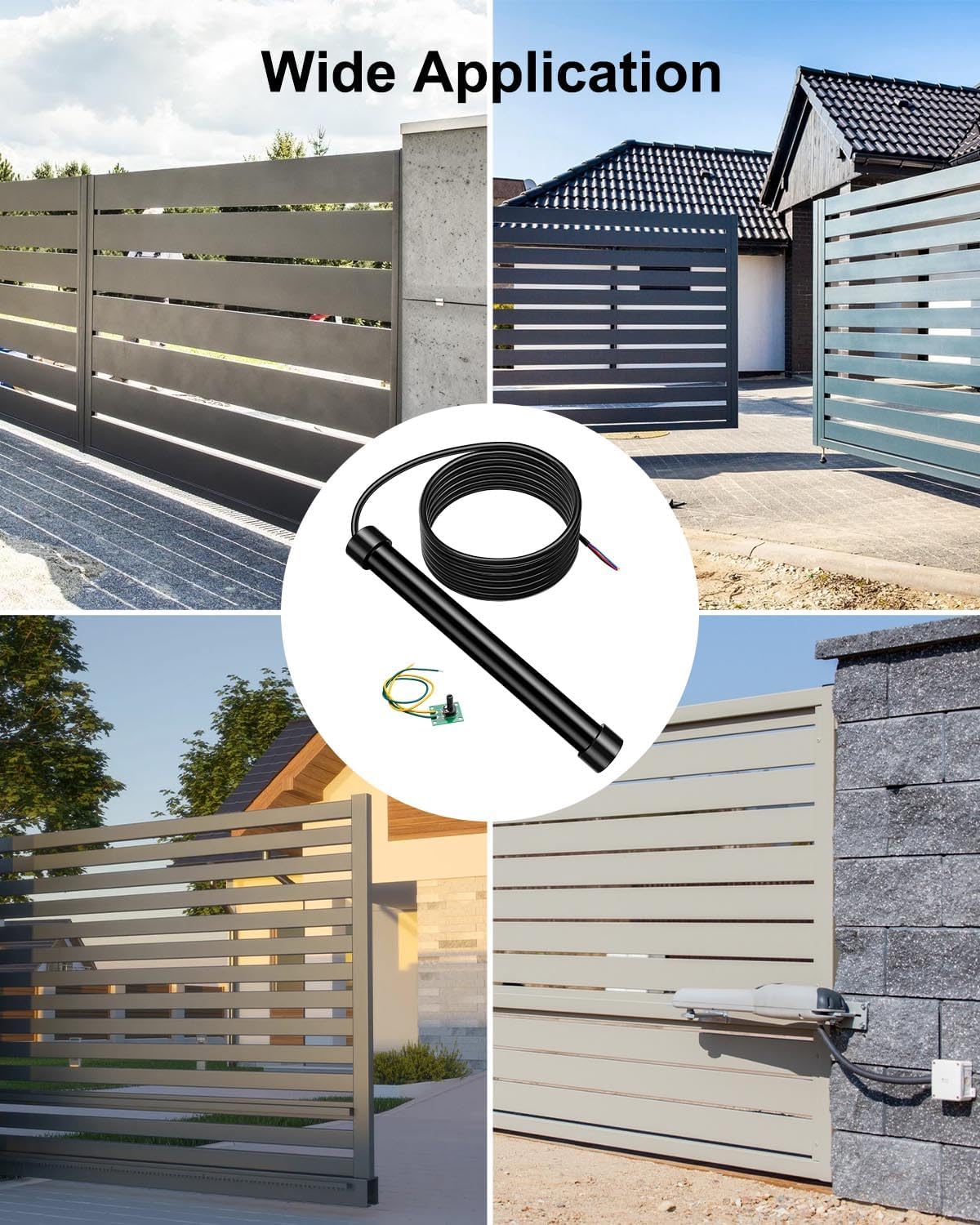 Vehicle Exit Sensor Kit Fit for Ghost Controls, Mighty Mule, Lift Master, Driveway Door Opening Systems, Driveway Gate Vehicle Exit Wand Sensor with 50 ft, 5 Wire Universally