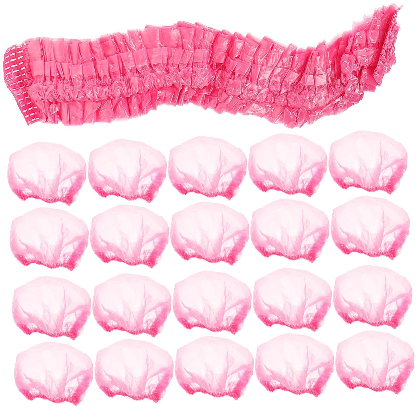 Duschhauben für Damen, Elastisch, Kunststoff, Rosa, 44 Cm