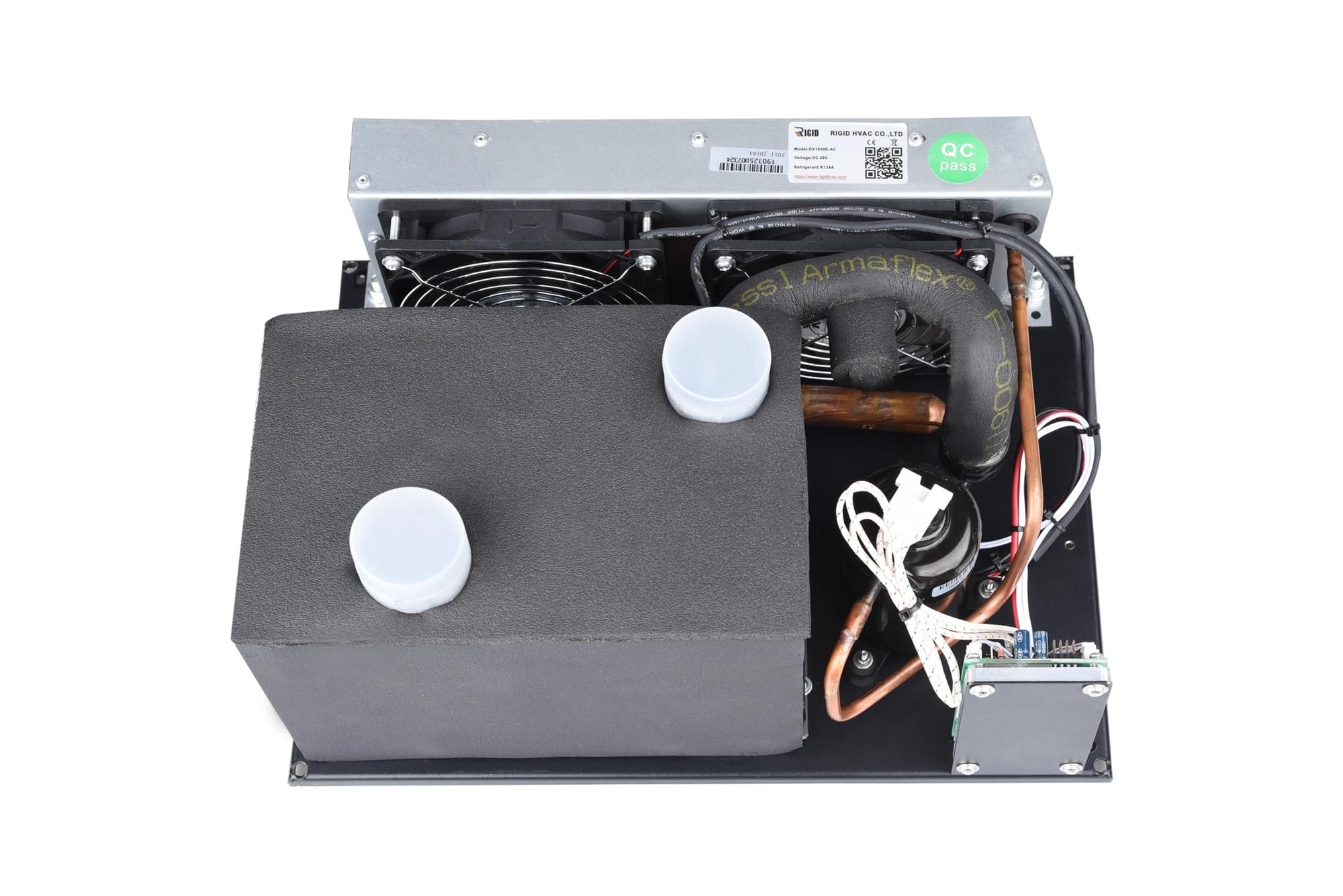 CVFRDD micro dc air conditioner, small 12v air conditione Air Conditioning Systems Micro DC Aircon, 24V 450W with R134A Refrigerant，Micro Powerful Conditioner for Car，Air Cooling System