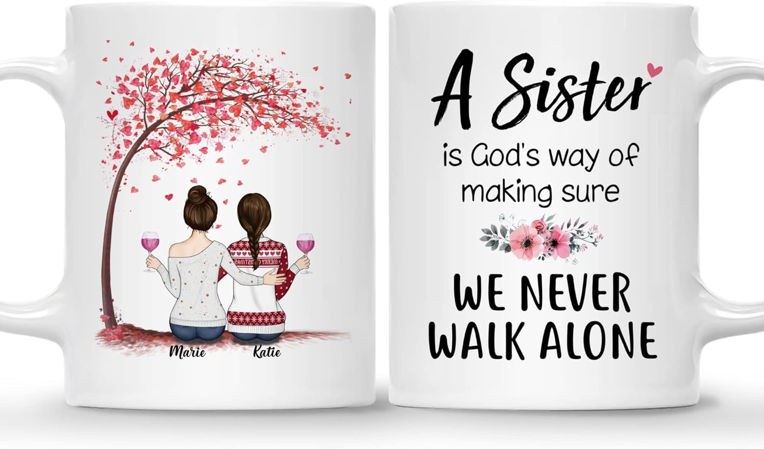 Gossby Personalized Custom Mug (2 Sisters) A sister is god