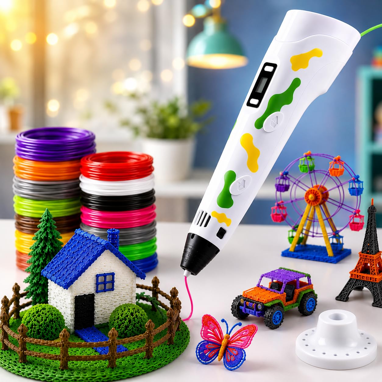 Goyal's 3D Printing Pen | LCD Display, PLA Kit with Filaments & Stand-picture-27