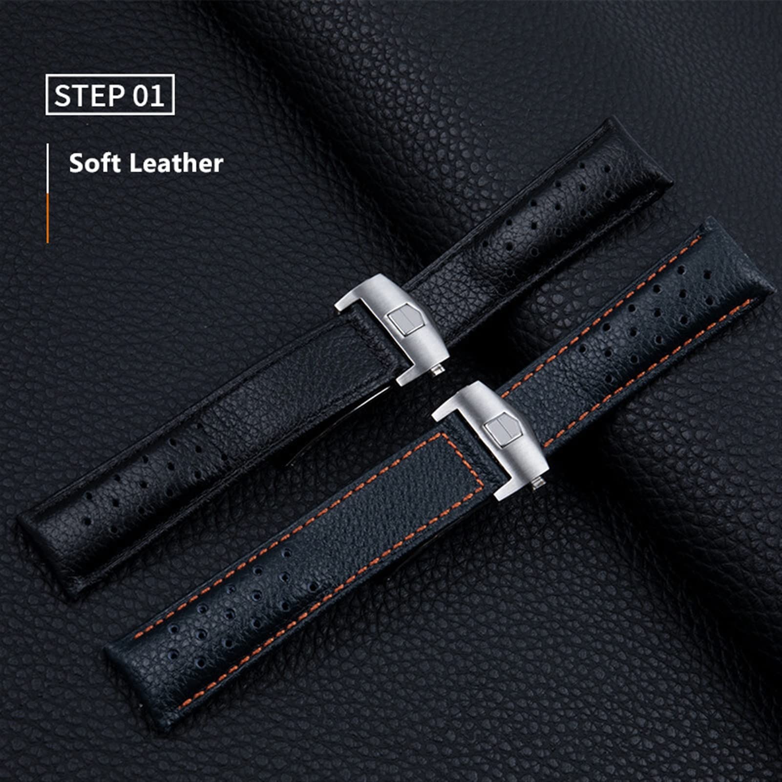 SERDAS Per TAG Per HEUER Cinturino MONACO CARRERA Cinturino Da Polso Pelle di Vitello Smerigliato Cinturino In Pelle di Qualità Del Braccialetto 22 millimetri Cinturino