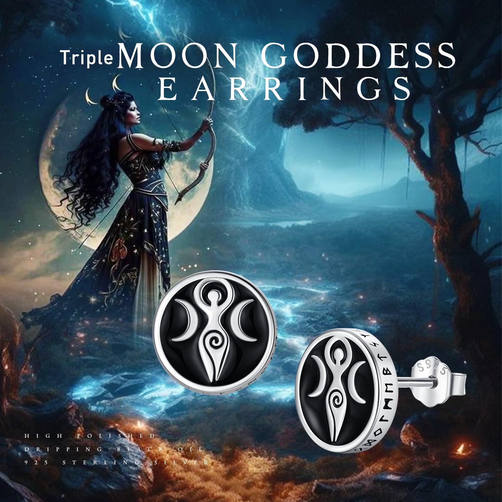 REDSUN Wikinger Ohrringe für Damen Herren,925 Sterling Silber Kleine Ohrringe Hypoallergen Schmuck für Mädchen Runde Ohrstecker Hypoallergen für Männer Frauen Unisex Jungen