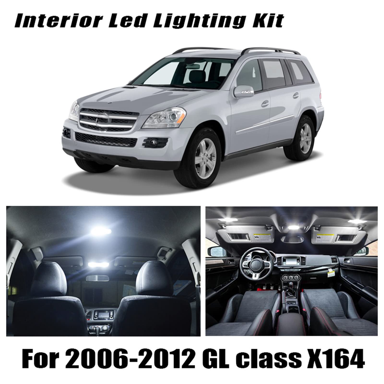 26 pz Parcheggio città lampada + LED lampadina luce interna Kit completo, per Mercedes-Benz GL classe X164 GL320 GL350 GL420 GL450 GL5 2006-2012