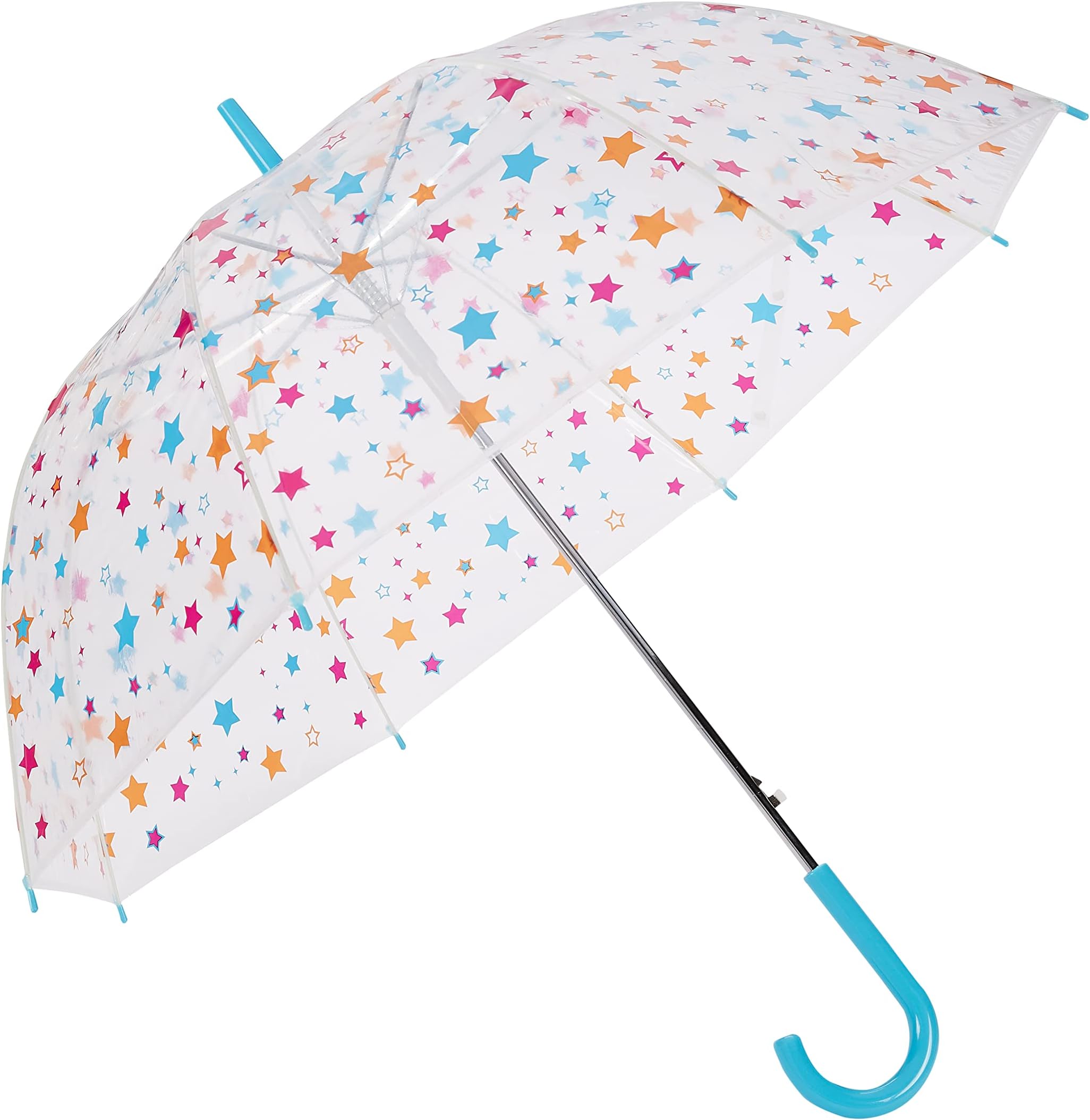 Amazon BasicsClear Round Bubble Umbrella, 34.5 inch, Stars