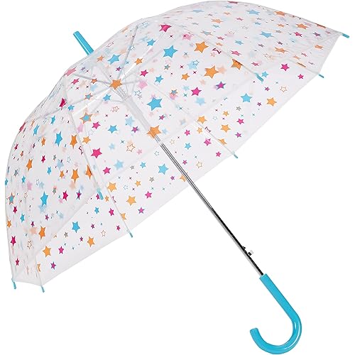 Amazon Basics Clear Round Bubble Umbrella, 34.5 inch, Stars