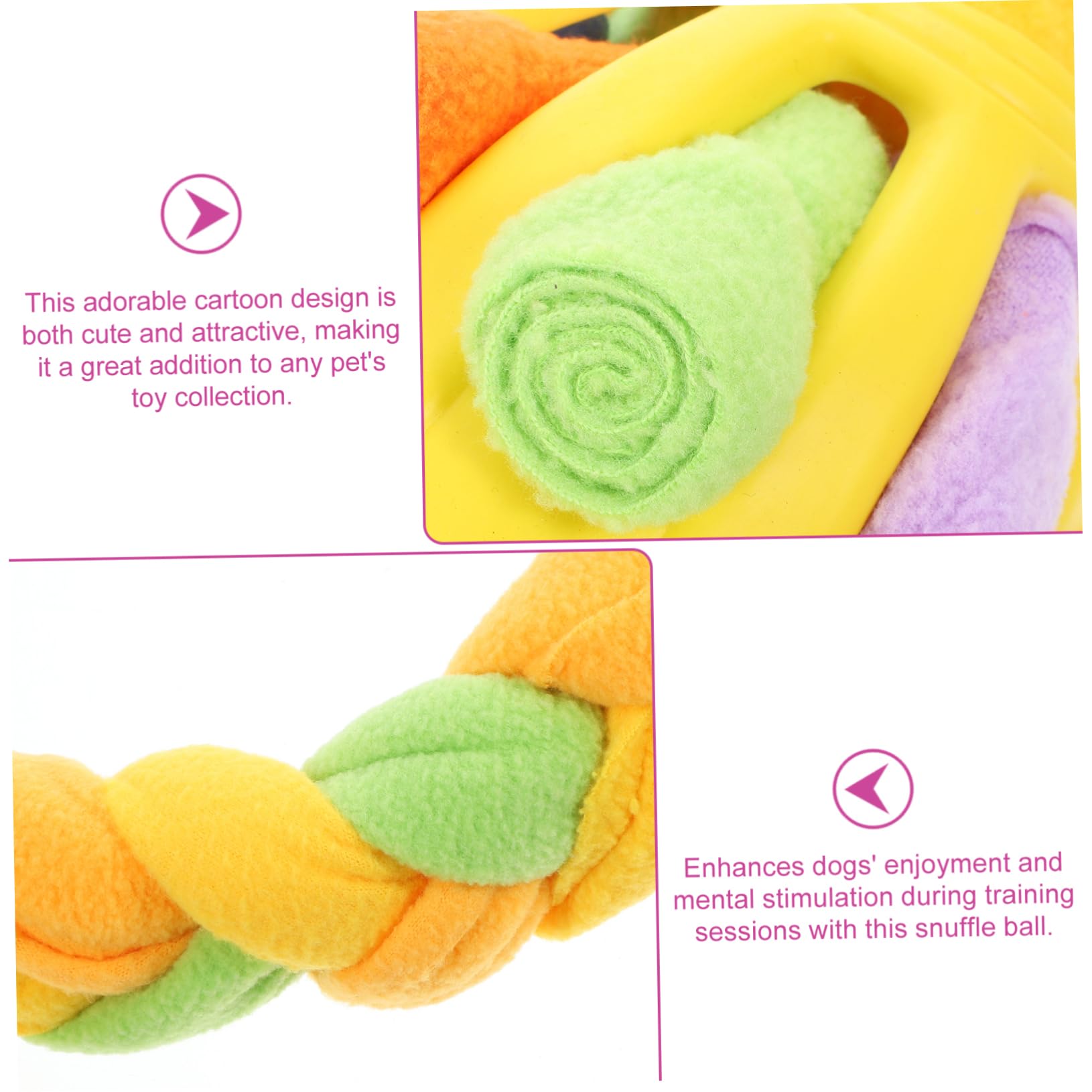 Toddmomy 4pièces Interactive Snuffle pour Chiens Jouet Distributeur De Friandises Stimule Intelligence Et Combat Ennui pour Chiots Et Chiens De Toutes