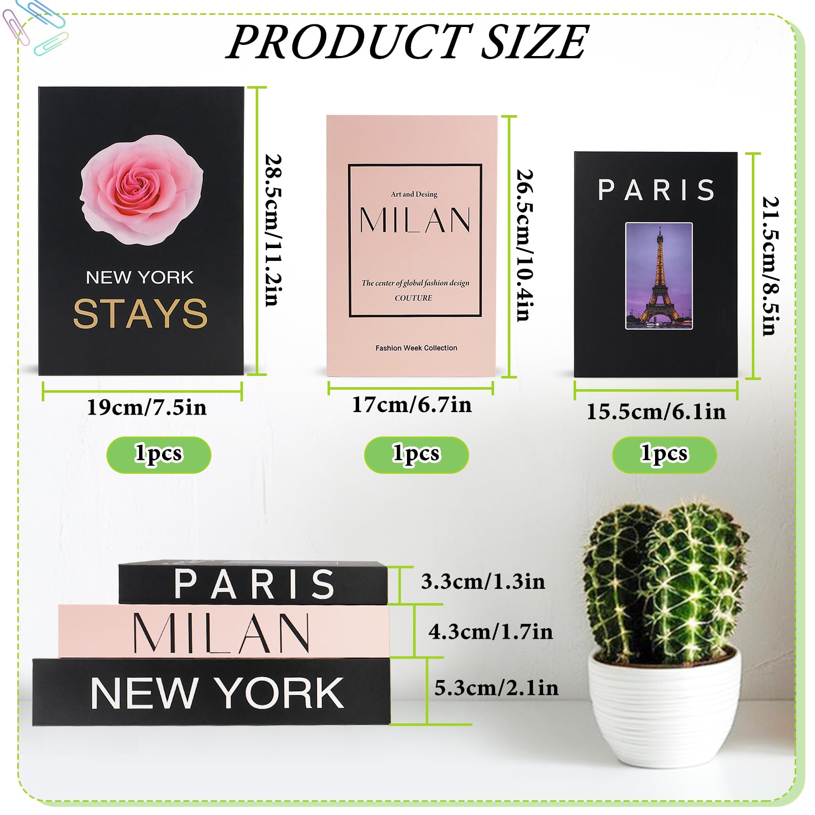 3er-Set Deko-Bücher Aus Karton - Stilvolle Attrappen Für Regal & Couchtisch