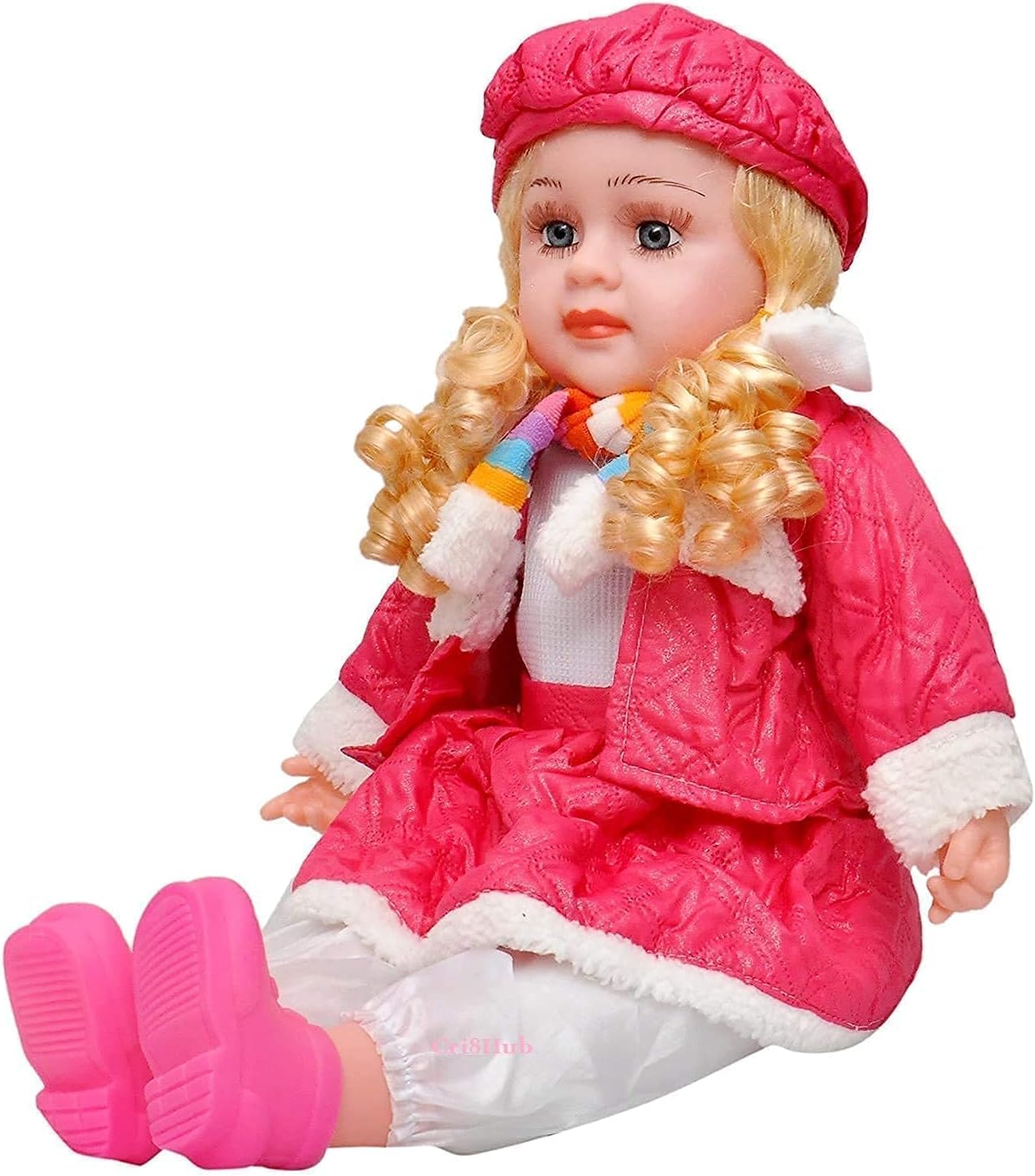BELOXY Plastic Kids Doll Playset/Gudiya/with Foldable Hand,Makeup,Clothes & Beauty Doll Accessories for Kids(Multicolor) (1)