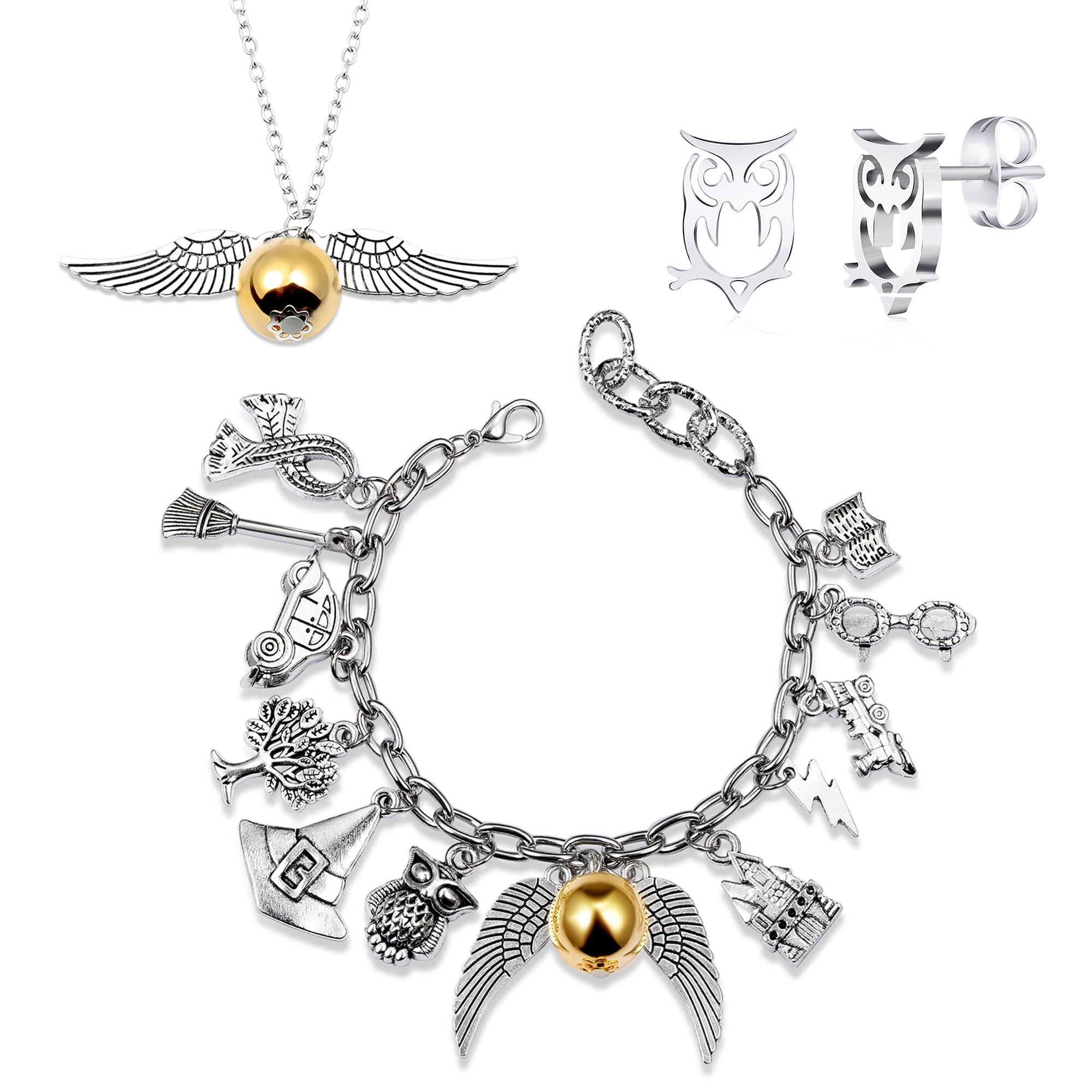 Fancy Space Wizardry Themed Handmade Charm Bracelet Set – Adjustable Jewelry, Birthday Gift for Kids, Girls, Women