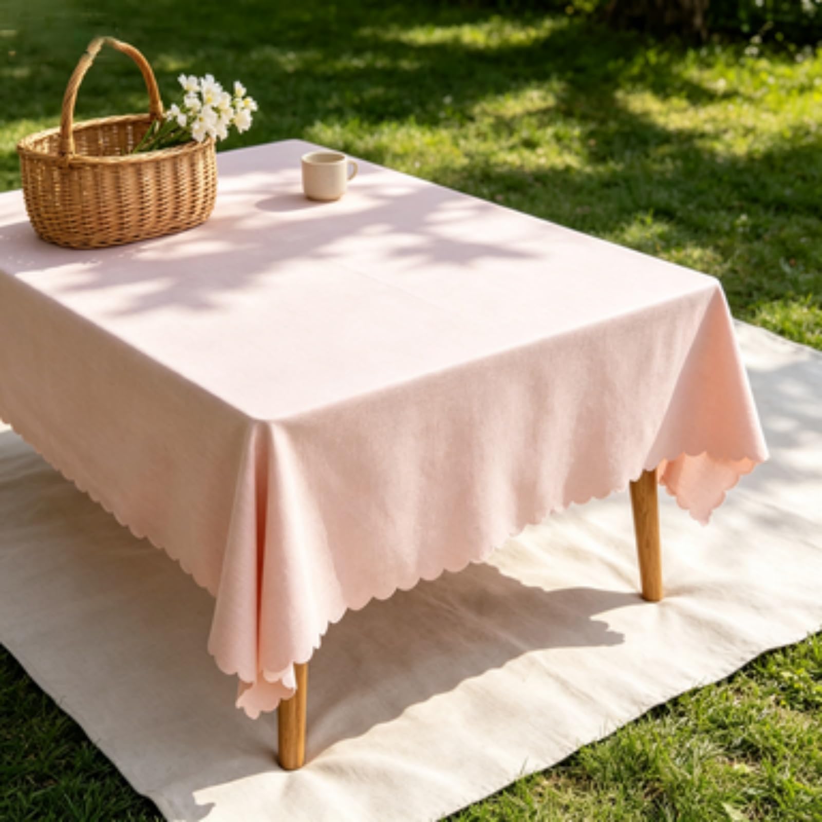 RCYONGQ Table Cloth Wipe Clean Tablecloth Water Resistant, Wipeable Rectangle Tablecloth Durable Scratch Resistant, Washable For Dining Room Kitchen Tabletop Decoration(Pink,130x200cm)