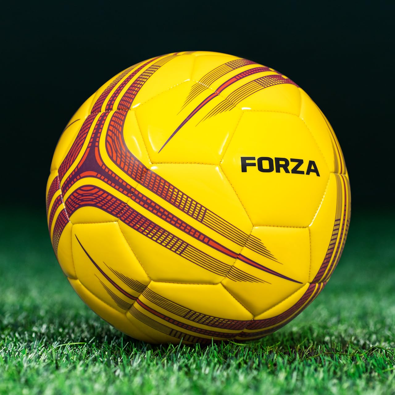 FORZA Footballs with Mesh Storage Carry Bag & Multiple Pack Sizes - Variety of Ball Types for Football Matches, Competitions & Training (Training (Yellow/Red), Size 5 (Pack of 12))