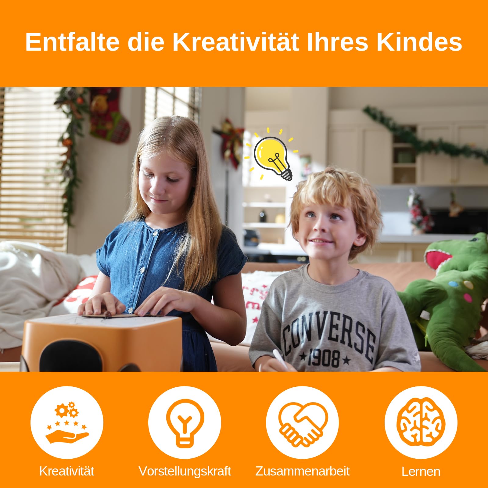 SainSmart BEAVERBOT Kartonschneider für Kinder – Sicheres DIY-Bastelset für Jungen & Mädchen ab 3 Jahren, Pädagogisches STEM-Kreativspielzeug, Klingenloses Papierwerkzeug für Bastelprojekte