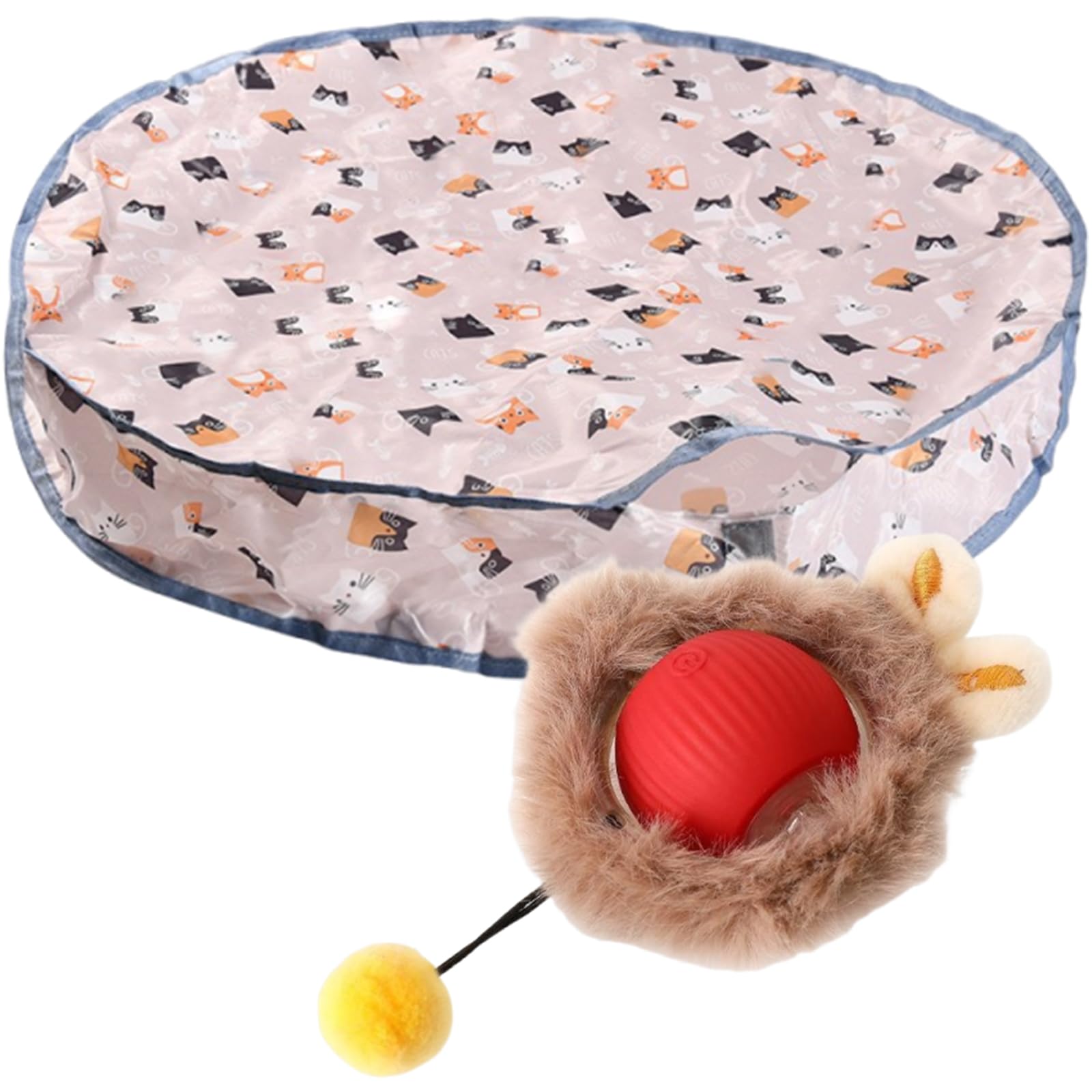 Xinsheinelry Motion Activated Hide Seek Cats Toy Activated Moving Concealed Kittens Teaser Toy for Active Felines Mental Stimulation Cats