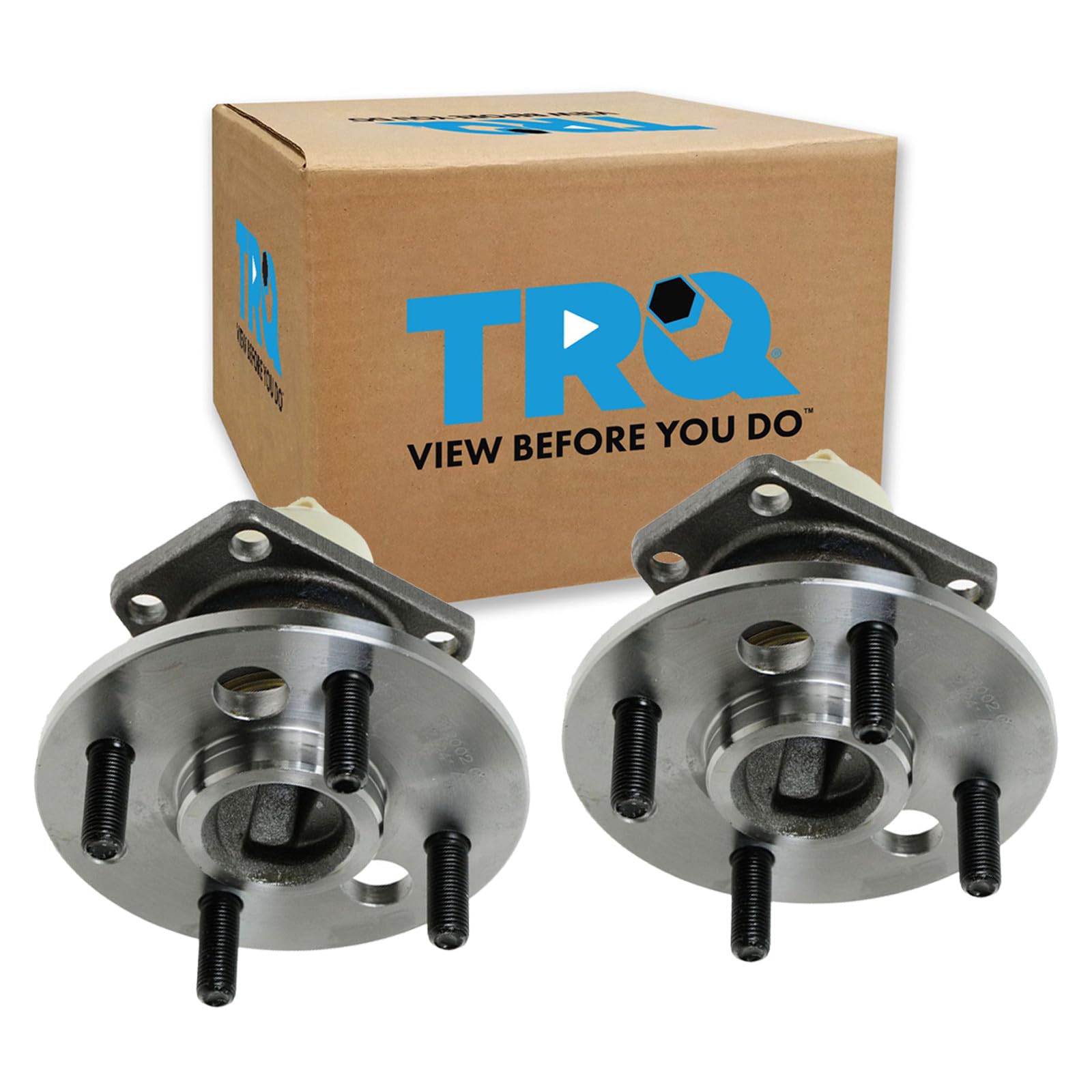 TRQ 2 Piece Rear Wheel Bearing &amp; Hub Assembly Set
