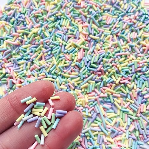 Miniatura 54 de EHOPE Gránulos falsos de polímero de 3.53 oz, chispas de resina sintética, gránulos de arcilla para resina, chispas de caramelo falso para arte