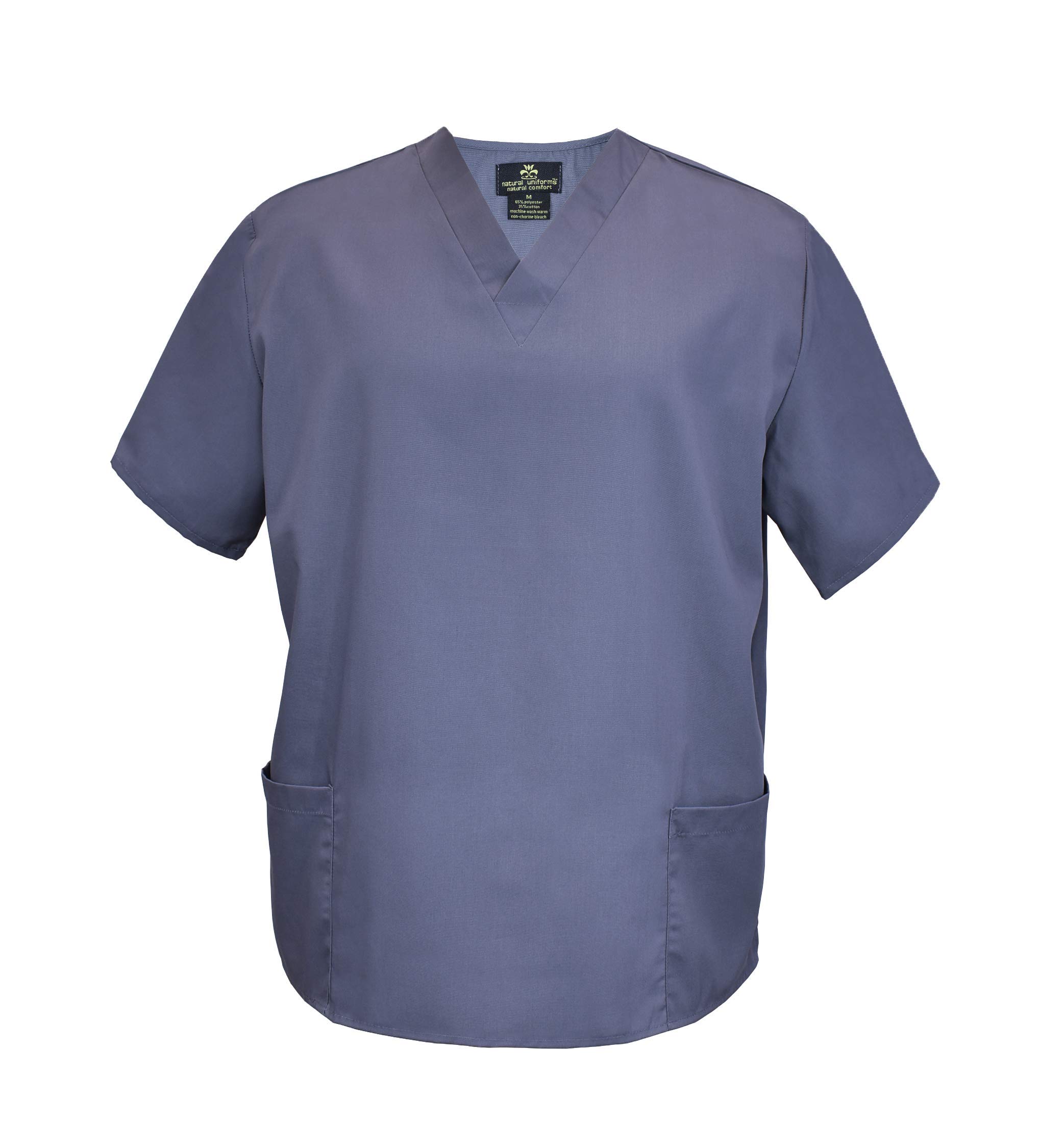 M&M Scrubs Men's Scrub Set Medical Scrub Tops and Pants (XXX-Large, Pewter Charcoal)