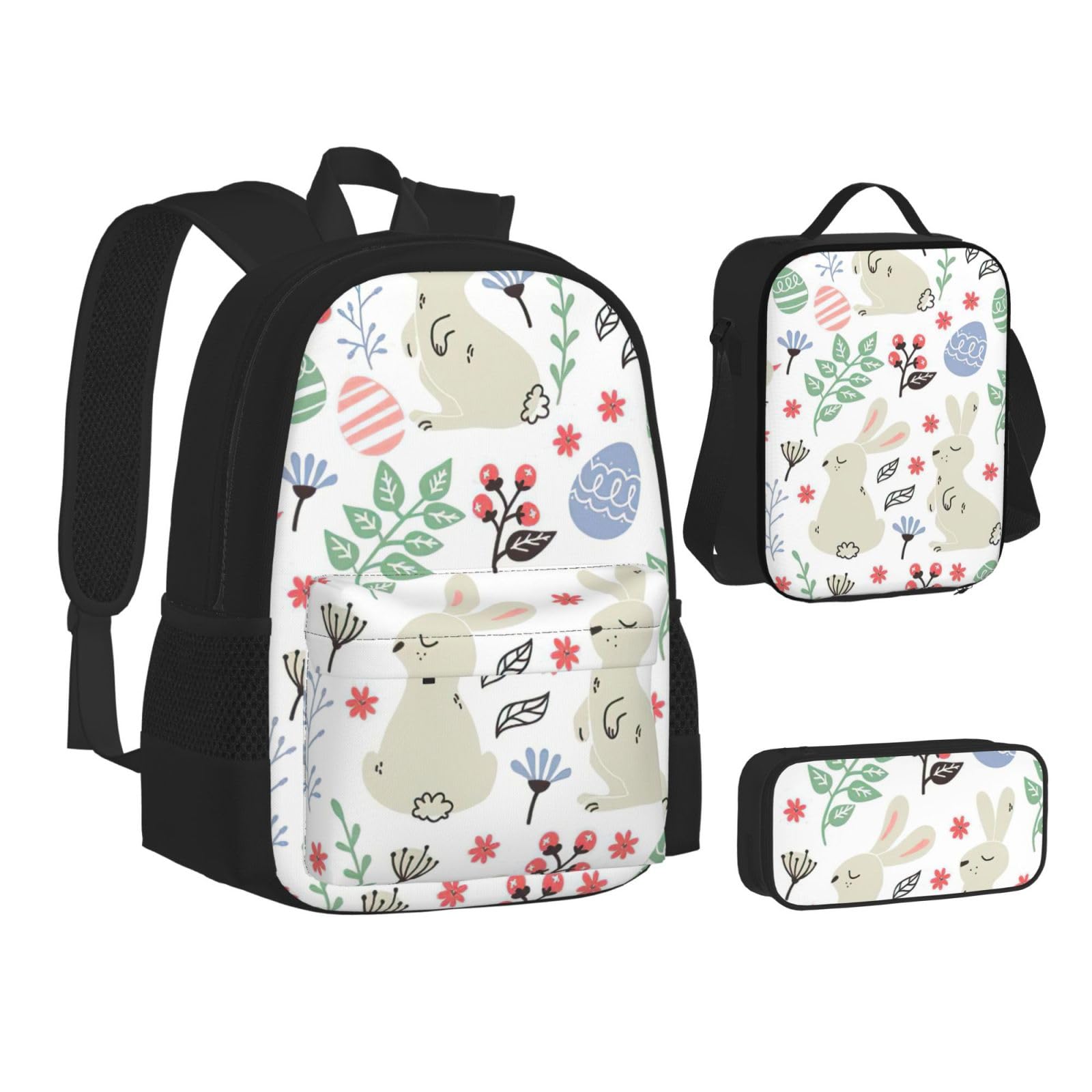 Zaino, borsa portapranzo, astuccio, set da 3 pezzi, per lavoro e