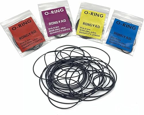 Miniatura 2 de LICHIFIT Anillo de sellado de la cubierta trasera del reloj Juntas de anillo impermeable 0.50.60.70.031 in Anillo tórico de goma elástica Accesorios