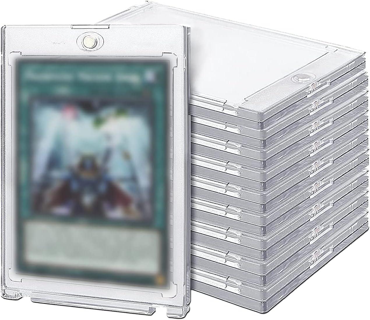 Iriisy 35PT TCG Funda de Cartas Magic Marcos de Tarjetas Soporte de Pantalla Magnético Acrílico Fundas de Tarjetas Transparentes Protectoras para Tarjetas Mágicas P.T.C.G. Y.G.O. (10pcs)