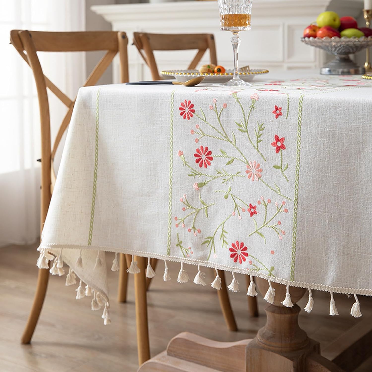 Tovaglia impermeabile rossa, 140 x 180 cm. Tovaglia versatile in stile country per sala da pranzo, cucina, buffet, feste e campeggio. Durevole, antimacchia, perfetta per ogni occasione